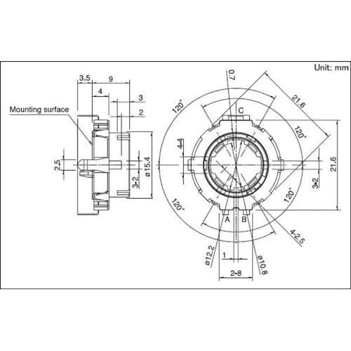 Hollow Shaft Device with 18 Positions