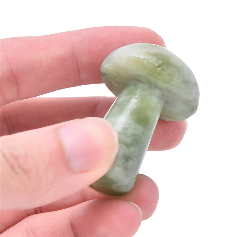 Hot! Health Care Tool Stone Mushroom Massage Jade Facial Body Foot GuaSha Thin Anti-wrinkle Relaxation