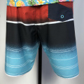 Multicolor striped strappy boardshorts