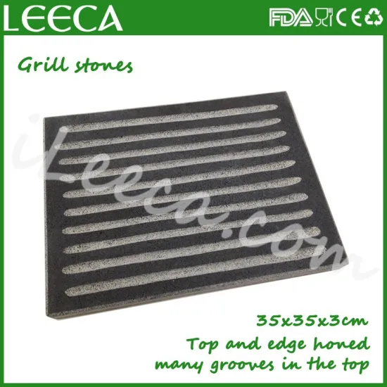 Restaurant black hot steak lava cooking stone