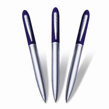 Metal Ballpoint Pens with Customized Logos, OEM Orders are Welcome