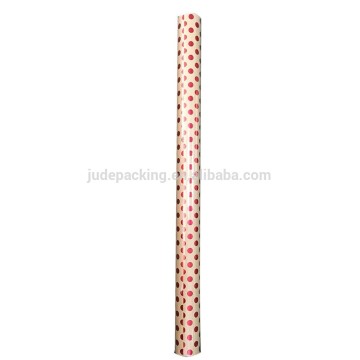 gift wrapping paper with dot foil brown kraft paper
