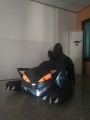 Gatto nero gonfiabile di Halloween animato per decorazioni