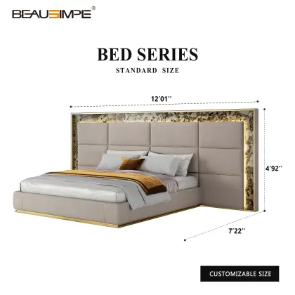 Elegant Luxury Aubade King Queen Size Bed