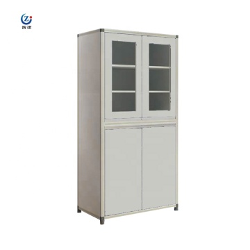 Multi-Purpose Aluminum-Wood Reagent Storage Cabinet for Biology Labs