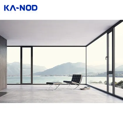 Modern Villa Soundproof Window Design: Lowe's Glass Aluminum Frame Casement Windows