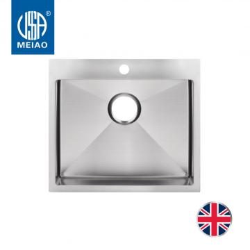 Stainless Steel 550x450mm Single Bowl Topmount Sink