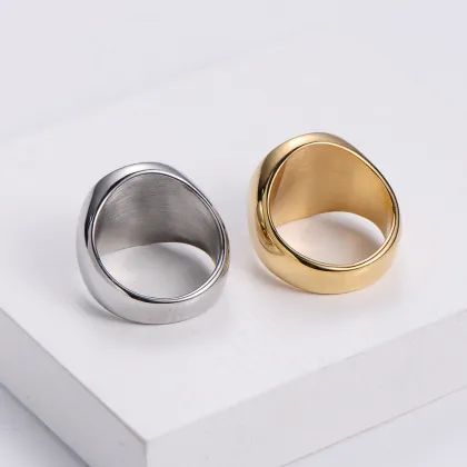 Stainless Steel Gold Plated Star of David Islamic Solomon Ring for Men: Unique Men's Jewelry
