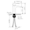 Quadratischer Single Loch Wasserfall Messing Wasserhahn