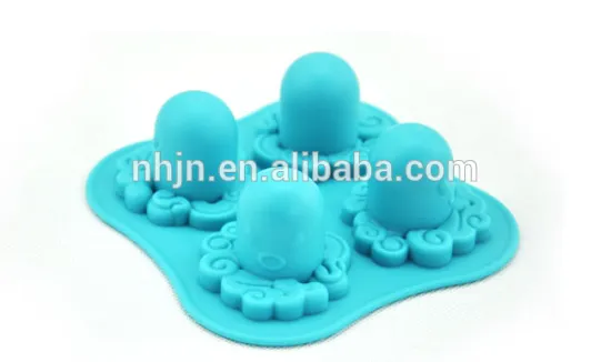 Silicone Octopus Cute Blue Ice Cube Tray