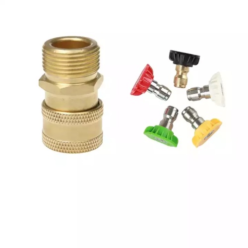 Brass joint auto parts washer with nozzle