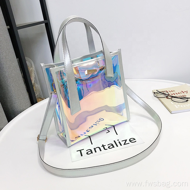 Shoulder Bag Safe See-through PVC Tote Shopping Bag