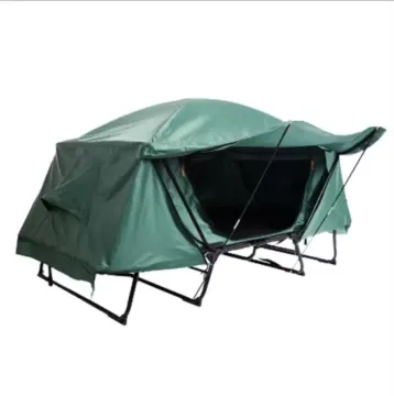 Outdoor Thickened Warm off Ground Tent Outdoor Double-Layer Anti Rainstorm Camping Fishing Tent for Two People