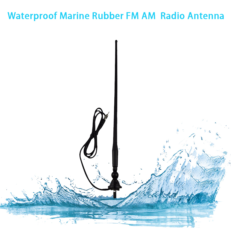 Waterproof Marine Audio Bluetooth Stereo FM AM Receiver MP3 Player+4" Marine Speaker For ATV Yacht Boat Motorcycle+Radio Antenna