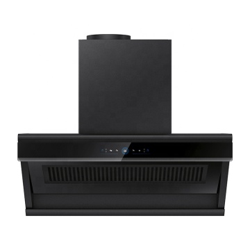 Black Slanted Range Hood Kitchen Extractor