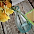 Home Decor Recycled Green Bubble Flower Glass Vase