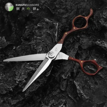 KUNG FU Wooden Handle Japanese VG10 Mizutani Hairdressing Scissors