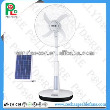 New Products of 2014,Solar Stand Fan with LED Light Rechargeable Fan pld-4