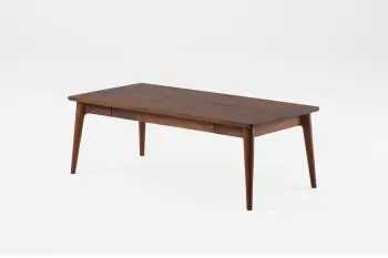Bay-Max Americian Oak Walnut Solid Wooden Coffee Table