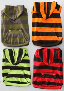 Stripe colorful pet dog clothes for Golden retriever