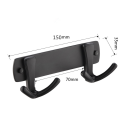 Multi-Combination Matte Black Wall Hanging Hook Rack