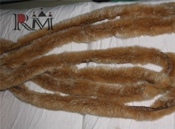 Hat accessories rabbit fur strips for hood rabbit strips