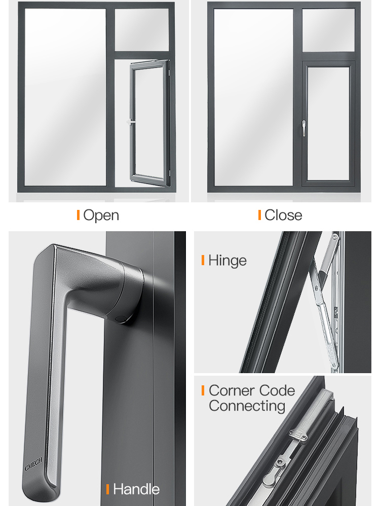 Commercial Aluminum Tilt And Turn Windows,Double Glass Tilt And Turn Windows,Tempered Glass Tilt And Turn Windows,Black Tilt And Turn Windows