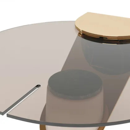 Modern Glass eclipse side table