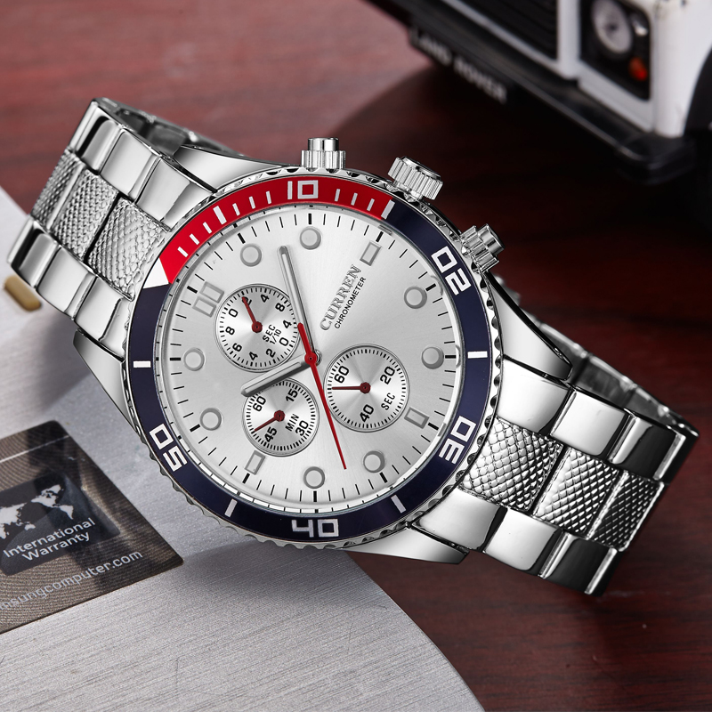 polish watch stainless steel belt quartz watch