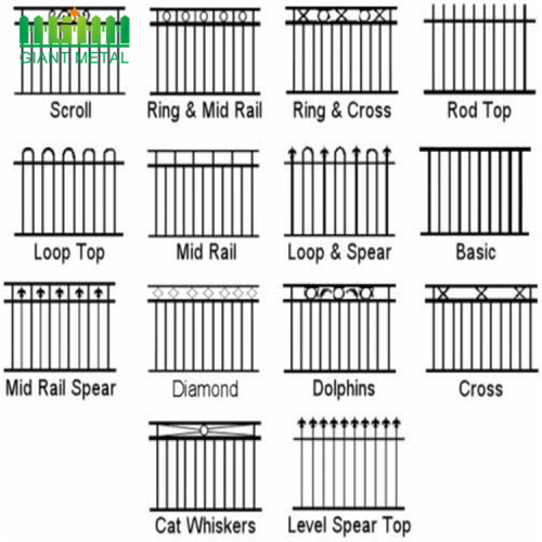 black fence panels