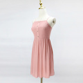 Beautiful and light pink suspender dress