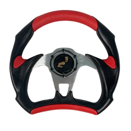13 Inch PU and PVC Leather Sports Racing Drift Steering Wheel with Horn