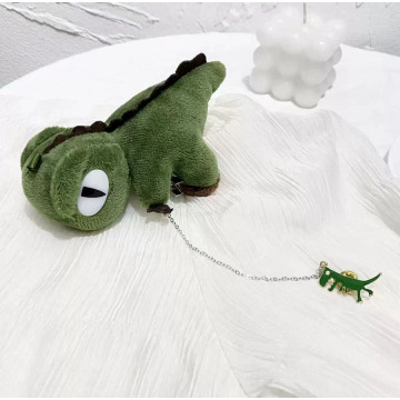 Pocket dinosaur brooch plush doll metal doll one