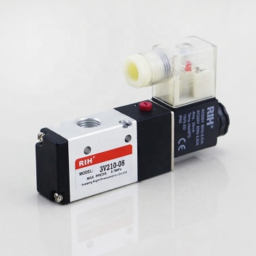 AC220V 3-Way 2-Position 3/2 Solenoid Air Operated Pneumatic Valve