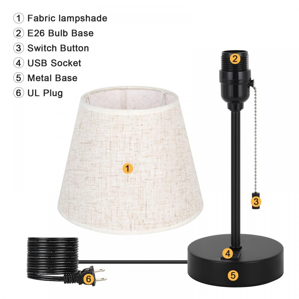 Small Nightstand Table Lamp