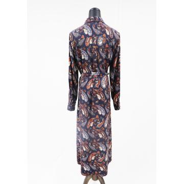 digital print crepe chiffon dress