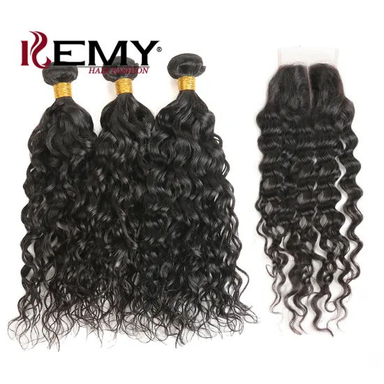 wholesale high quality cambodian peruvian human hair water wave cuticle aligned extension