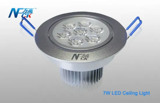 7w Ac 240volt 600lm Round Led Recessed Ceiling Lights With 7pcs Led
