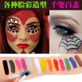 15 Colors Face Painting Body Makeup Non Toxic Safe Water Paint Oil With Brush Christmas Halloween Party Tools