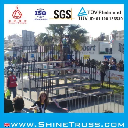 Aluminum adjustable protable church chorus stage