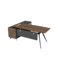 modern L-shaped office desk wooden