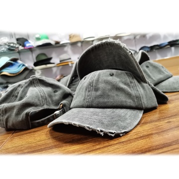 Vintage Washed Cotton Dad Caps - Unstructured 6 Panel Plain Ripped Gorras