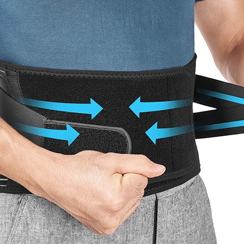 Elastic double compression waistband sports waist