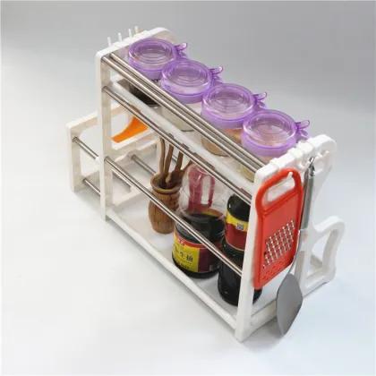Simple Houseware Under Sink 2 Tier Expandable Shelf Organizer Rack, white