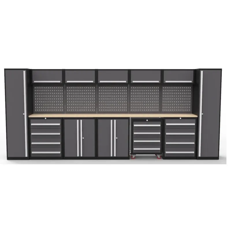Heavy Duty Modular Garage Workbench with Lockable Tool Cabinet Drawers