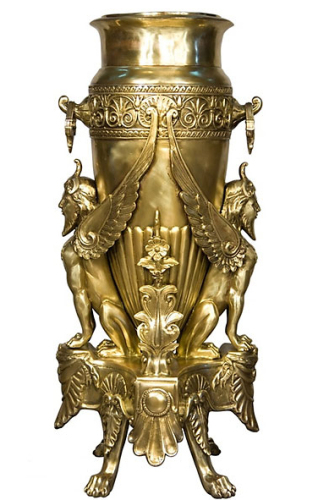 Statua di vaso in bronzo dorato di lusso religiosa