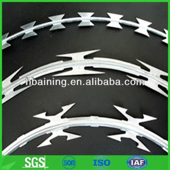Razor barbed wire fence