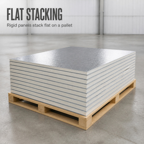 aluminum foil faced PU or PIR sandwich panel
