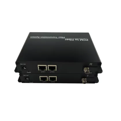 8 Channel PCM Multiplexer Telephone/Ethernet Fiber Optic to RJ11 Media Converter