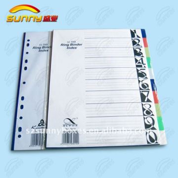 Plastic pp file dividers